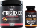 ONNIT Nootropic + Esitreeni pino - Alfa aivot (90ct) + kokonaistyppioksidi (Harvest Fruit)