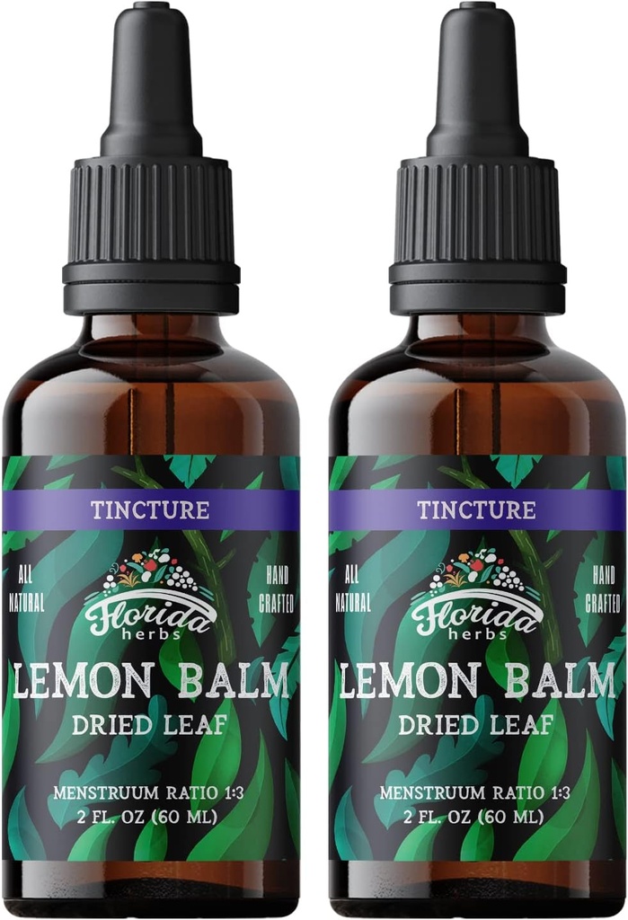 Lemon Balm Tincture - Organic Lemons Drops - Lemon Balm Extract - Tillverkad i USA - Organisk 4 Fl Oz
