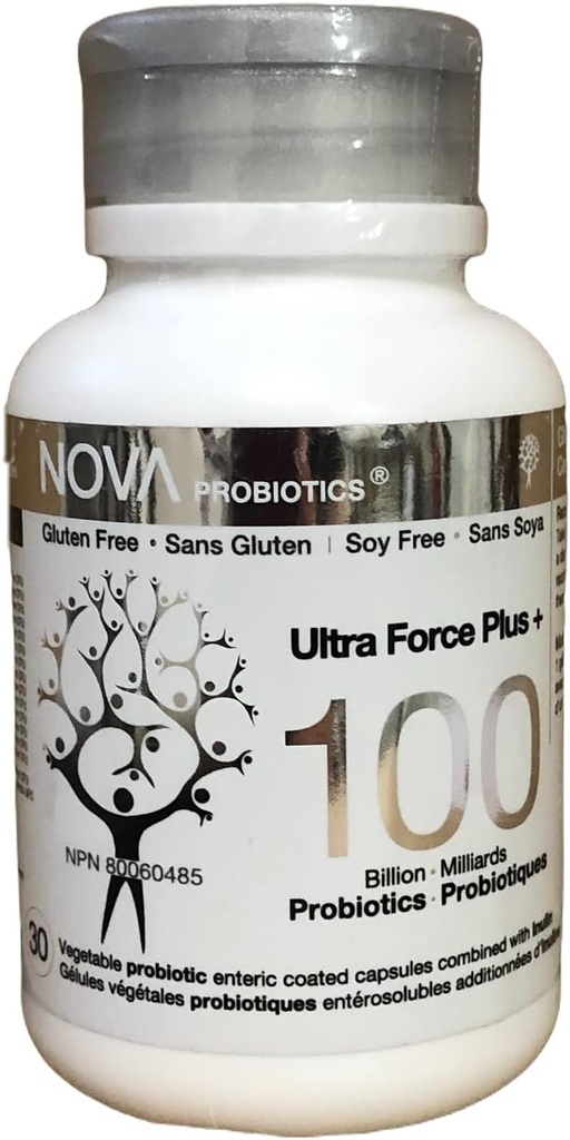 NOVA Probiootit Multi-Strain Ultra Strength Plus + 100 miljardia probiootit per kapseli-30 VCaps