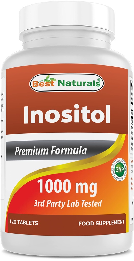 Bästa naturinositol 1000mg 120 tabletter - även kallad vitamin B8