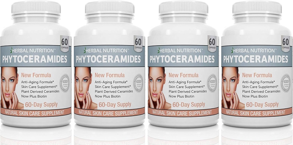 Kasviperäinen ravitsemus Fytokeramidit Riisi Biotiini A C D ja E, 4 pullo pakkaus 40 mg