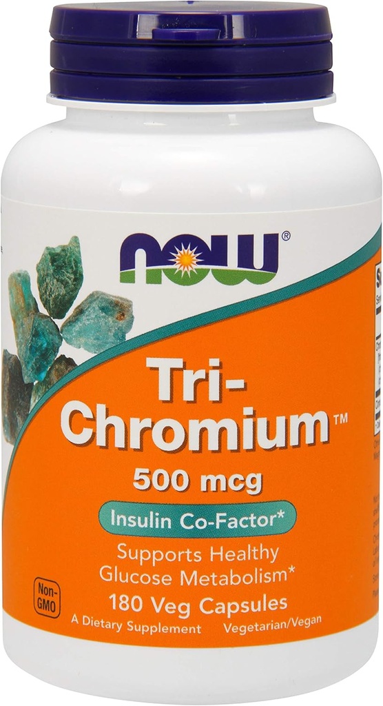 Now Foods - Tri-Chromium 500 mikrog. - 180 kasvisruokakapselia