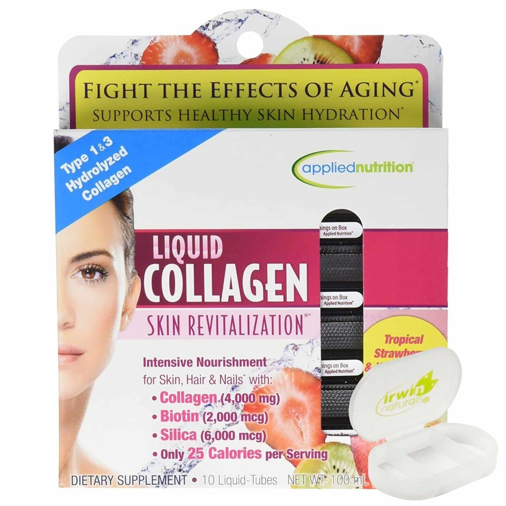 Liquid Collagen ihon elvyttäminen Ruokavaliolisät 10 nestemäiset putket pilleri tapauksessa