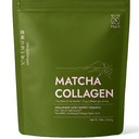 FKRO Matcha Collagen Powder w Biotin, Hyaluronic Acid & Vitamiini - Terveet hiukset, iho ja kynnet - Luonnollinen tyyppi I & III Hydrolyzed Collagen Powder, makeuttamaton Matcha Latte - 22 Tarjoilut, 7.9oz