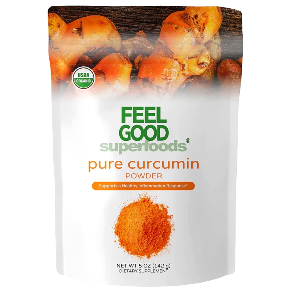 Tuntuu hyvältä Superfoods Pure Curcumin Powder, Organic, non-GMO, Vegan Bulk Ground Turmeric juuri Intiasta, Curcuma Longa Joint Supplement, 5 oz
