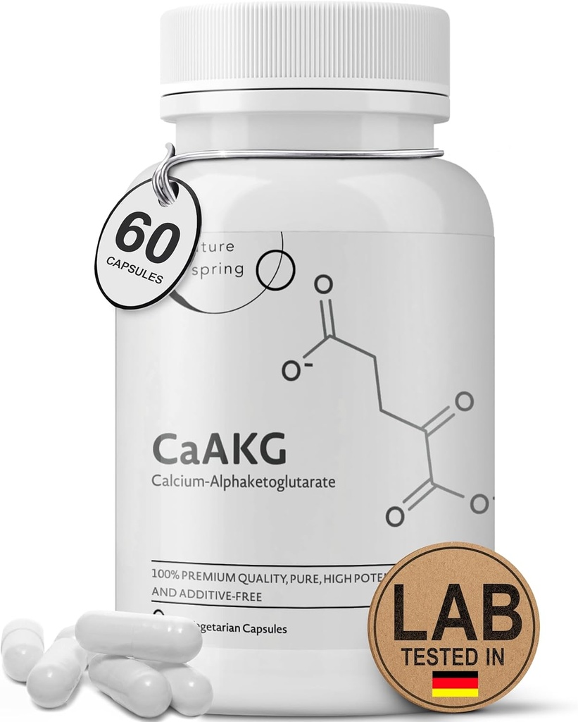 CaAKG-lisä (Alpha Ketoglutaraatti) (1 000 mg/ 2 kapselin hoito, 60 kapselia). Tukee soluenergiaa