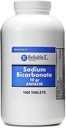 Natriumbikarbonat 650 mg 1000 Antacida tabletter, för lindring av sydindigestion, Heartburn, Sour Stomach & Upset Stomach