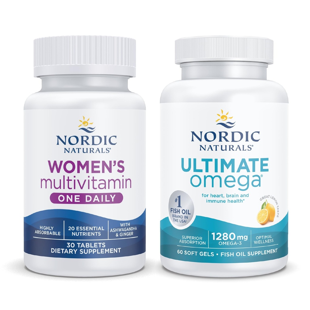 Nordic Naturals Starter Pack - Naisten yksi vitamiini päivittäin, Ultimate Omega