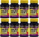 Mason vitamiineja Foolihappo B-6 & B12 Heart Health Formula 90 tablettia purkki 8 yhteensä 720 tablettia