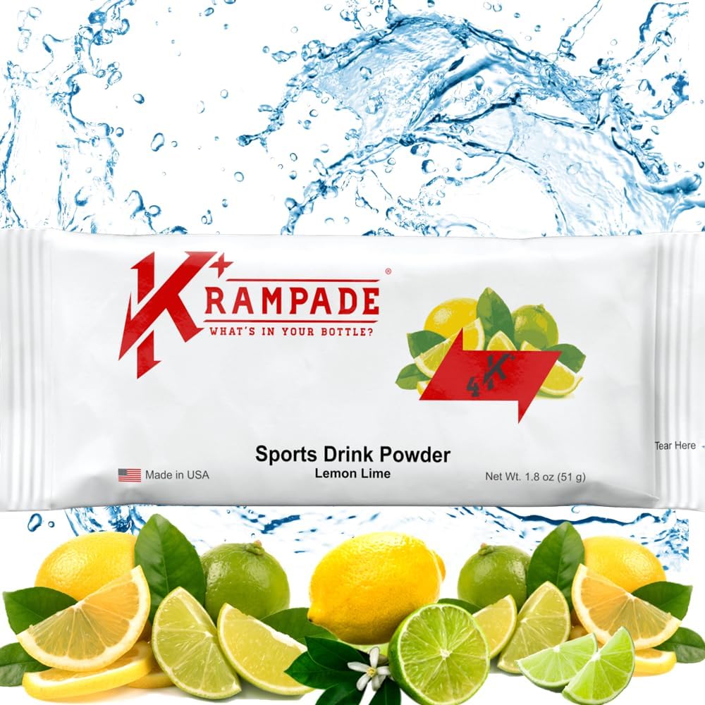 Krampade Electrolytes Powder Potassium Supplement - 4000 mg K +, >4X Mer än kokosvatten | Instant Cramp Relief | Hydration Powder