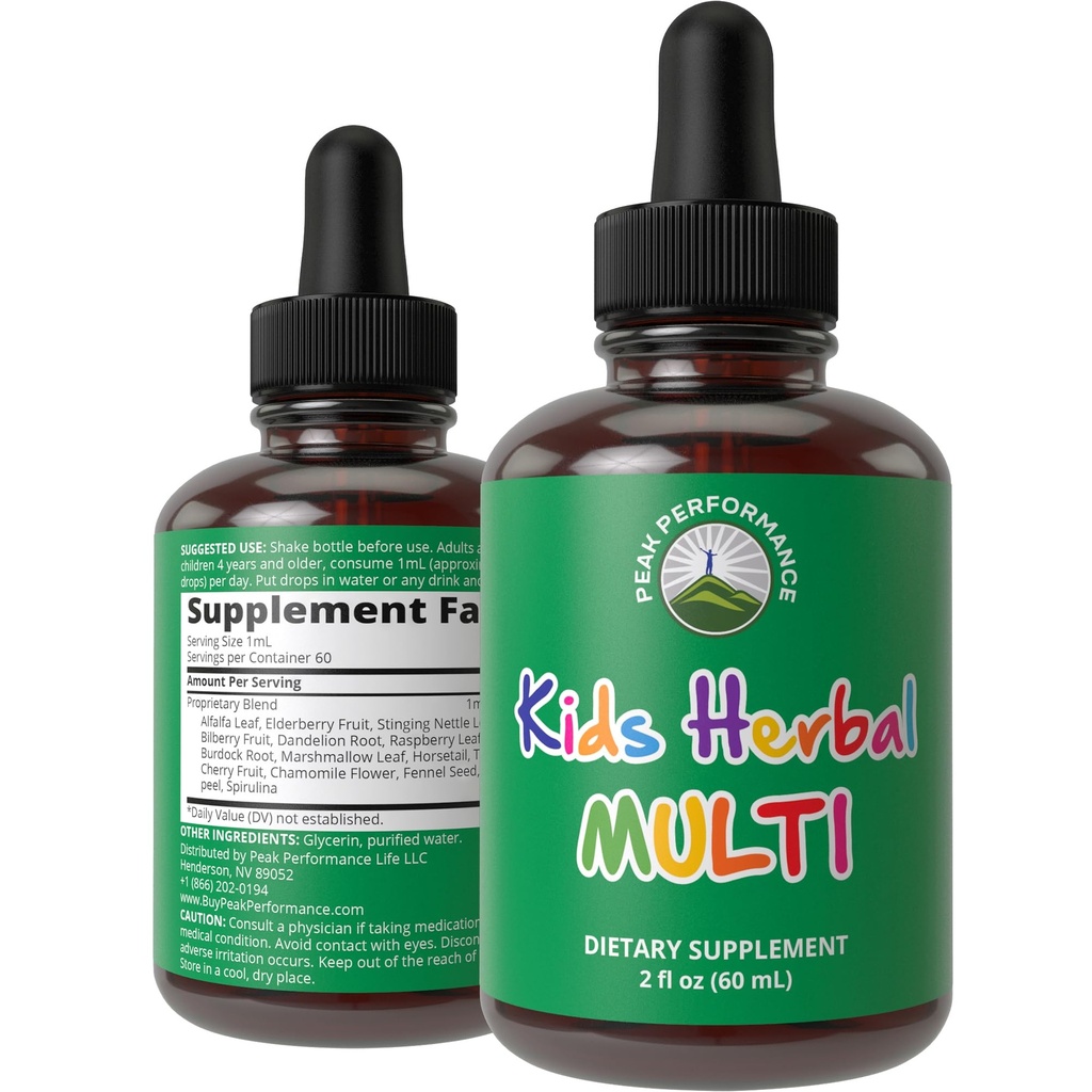Lasten vitamiineja yrteistä. Nestemäisiä lapsia Kasvillinen monivitamiini. Ei katkera maku. Sokeriton 14-in-1 Vegan täydentää Drops Toddlers, lapset, teini. Sekoitettu veteen Ne eivät edes maistaa sitä