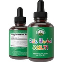 Lasten vitamiineja yrteistä. Nestemäisiä lapsia Kasvillinen monivitamiini. Ei katkera maku. Sokeriton 14-in-1 Vegan täydentää Drops Toddlers, lapset, teini. Sekoitettu veteen Ne eivät edes maistaa sitä