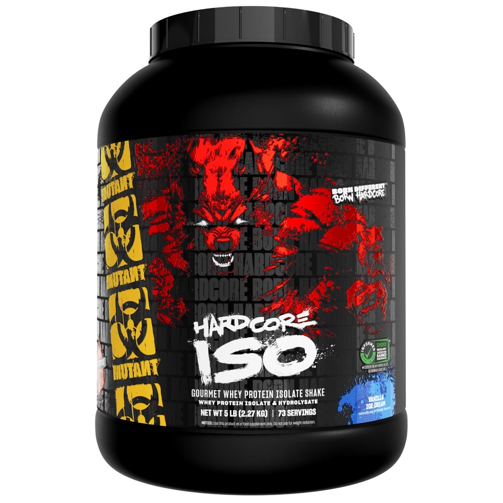Mutantti ISO Surge Whey Protein Isolate Powder Acts Nopea auttaa takaisin, rakentaa lihas, Bulk ja vahvuus, 5 lb - Vanilla Ice Cream