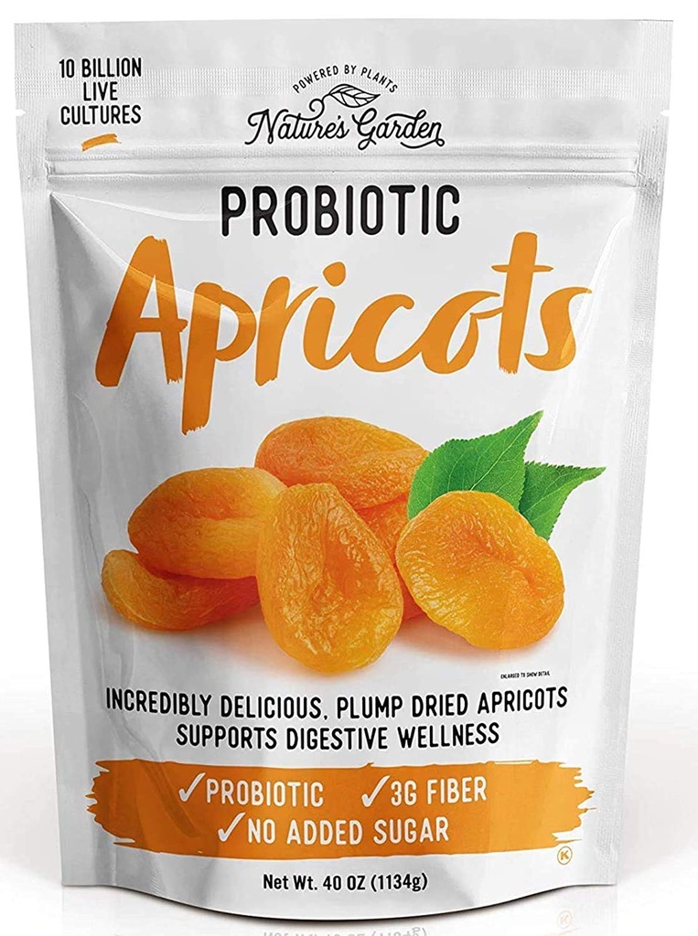 Nature's Garden Probiootti Aprikoosit - Kuivatut hedelmät, Plump Kuivattu, Gluteeniton, Dairy-Free, Vegan Bulk 40 Oz Bag (Pack of 1)