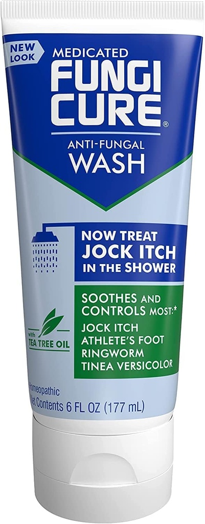 FungiCure Medicated Anti-Fungal Jock Itch Wash - Behandla Jock Itch i duschen - 6 Fl Oz (Pack av 2)