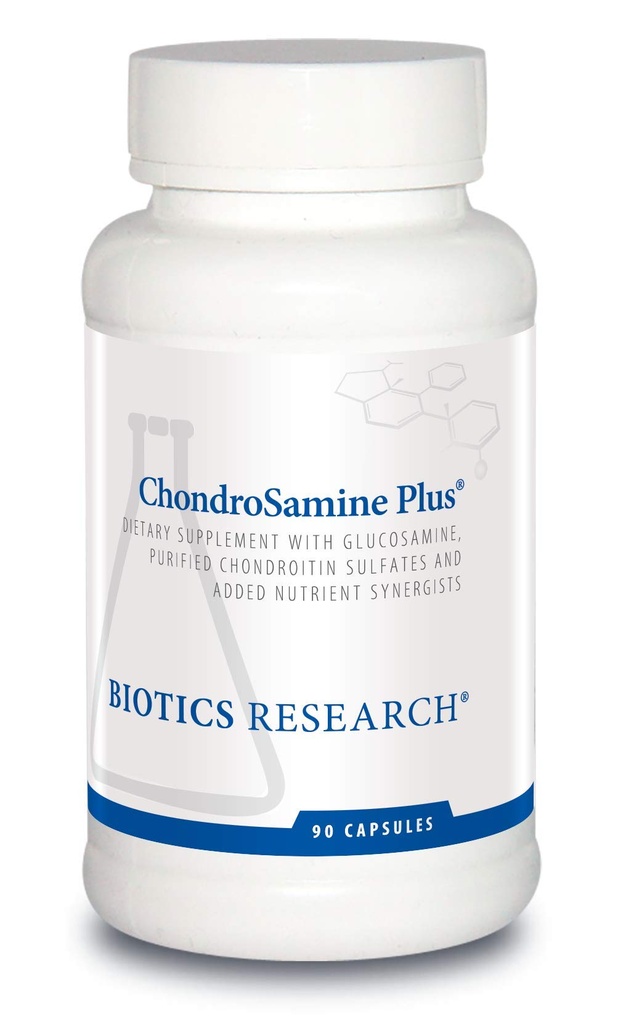 Biotics Research ChondroSamine Plus Glucosamine Plus Chondroitin, MSM, Vitaminer och mineraler, Joint & Connective Tissue Support, Hälsosam och enkel rörelse. 90 kapslar