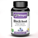 HERBOGANIC Cold Pressed Black / Seed Oil Softgels Kapselit - 90 Count - Bled with Other yrttituotteet-Tuket Kokonaisterveys welness ja immuniteetti (Musta siemen)