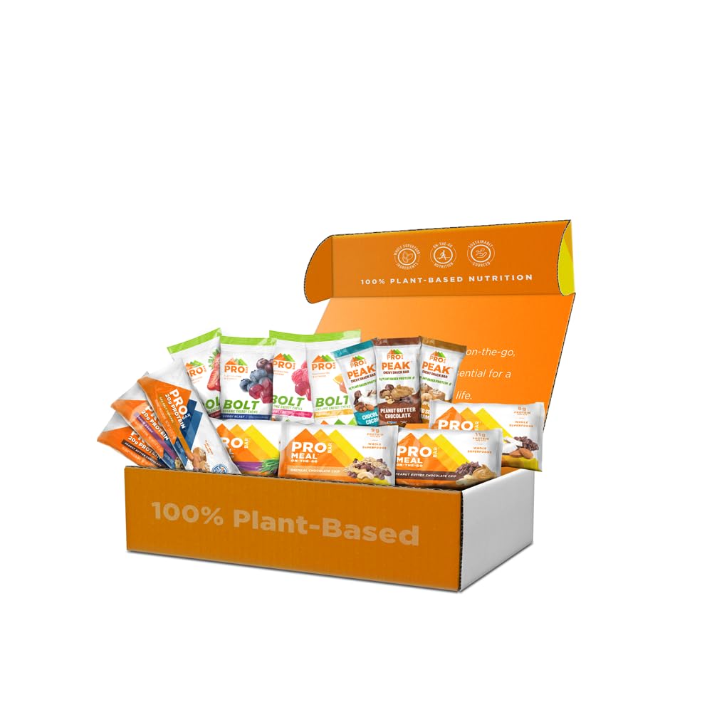 PROBAR - Plant-Based Starter Pack - Gluten-Free, Non-GMO, Healthy, High Protein Snacks - Natural Energy for Hiking, Cycling, Camping, Snowboard, Skiing (14 Count)