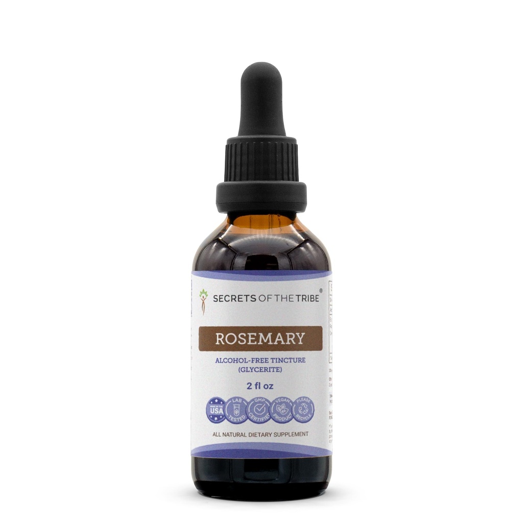 Heimo Rosemary alkoholiton nesteuute, Rosmariini (Rosmarinus Officinalis) Kuivattu Leaf Tincture Supplement (2 FL OZ)