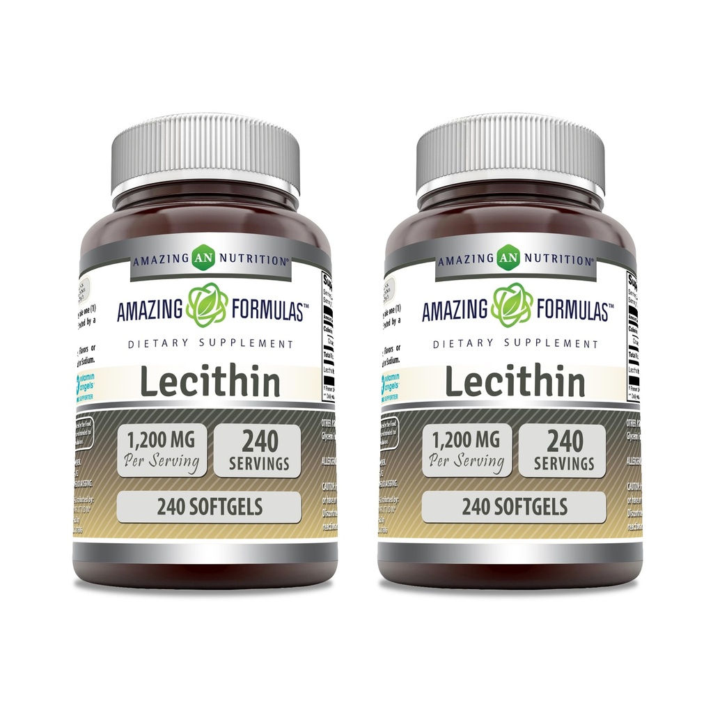 Amazing Formula Lesithin 1200 mg Softgels Supplement ... Korkea teho...