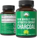Peak Performance Aktiiviset Charcoal Vegaanikapselit Wild Harvestin Kookoskuorista. Paras turvallinen Charcoal pillereitä täydentää Detox, Gas Relief, turvotus. miesten ja naisten 90 Kaikki luonnolliset tabletit