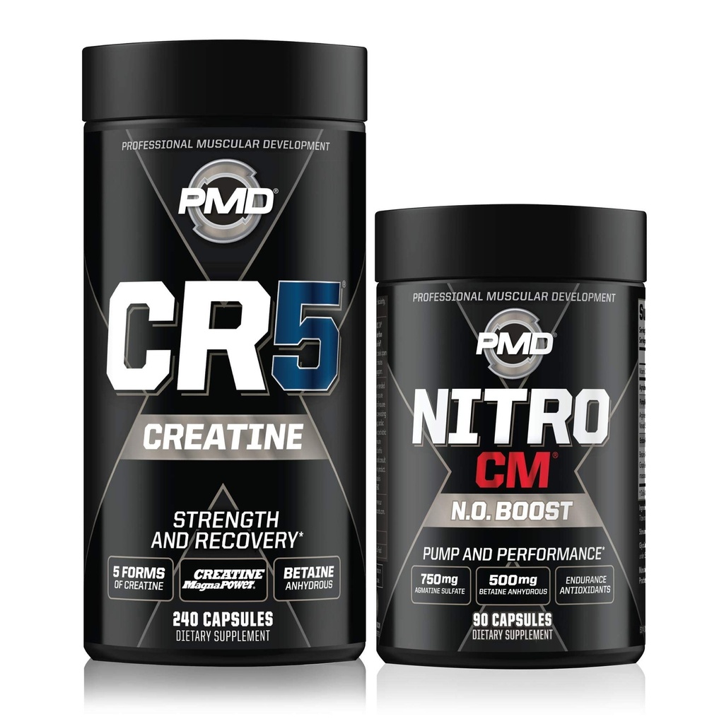 PMD Sports CR5 Professional Creatine Complex (240 kapslar) Sport Nitro CM Nitric Oxide (90 kapslar)