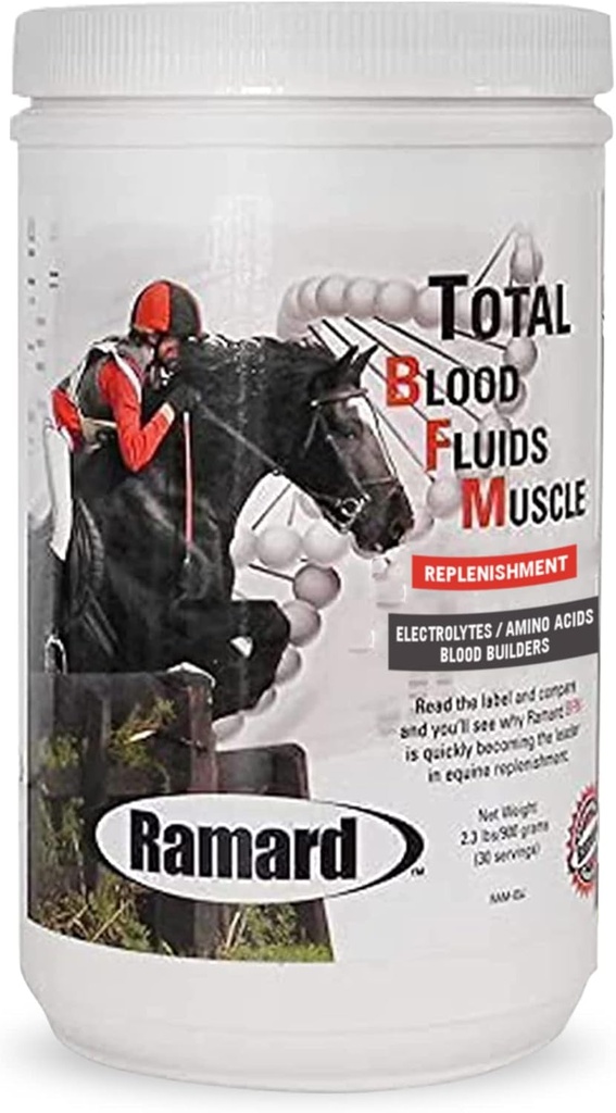 Ramard Muscle Builder & Blood Replenishment for Race Horses - Hevonen Elektrolyytit, verenrakennus, Lihas ylös, Probiootit - High-Performance Powder täydentää - 2,3 lbs Jar (Koko: 2,3 lbs)