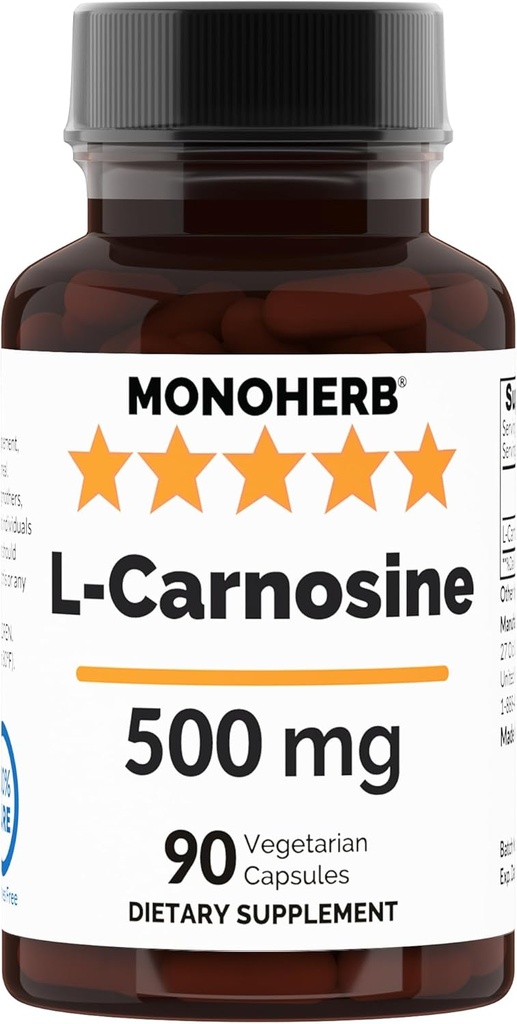 L-Carnosine 500 mg - 90 Veg kapslar - 90 portioner