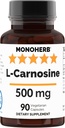 L-Carnosine 500 mg - 90 Veg kapslar - 90 portioner