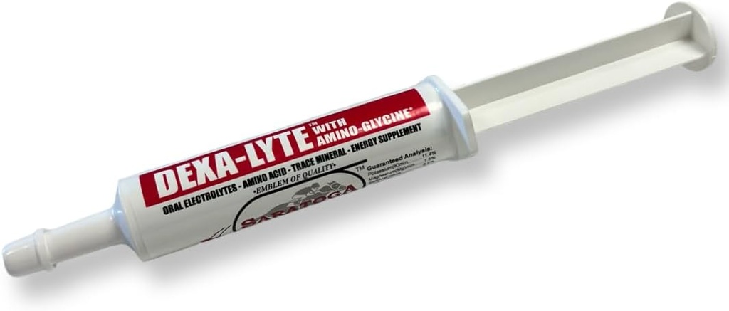 Dexa-Lyte - Premium Electrolyte & Amino Acid Energy Boost for Horses. Rapid Replenishment of Lost Minerals alkaen Harjoitus, Dehydration ja Extreme Sää. Helppo antaa ruisku.