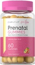 Carlyle Prenatal Gummies för kvinnor | med DHA & Folic Acid | 60 greve | Frukt smak | Non-GMO, Gluten Free Supplement | för henne