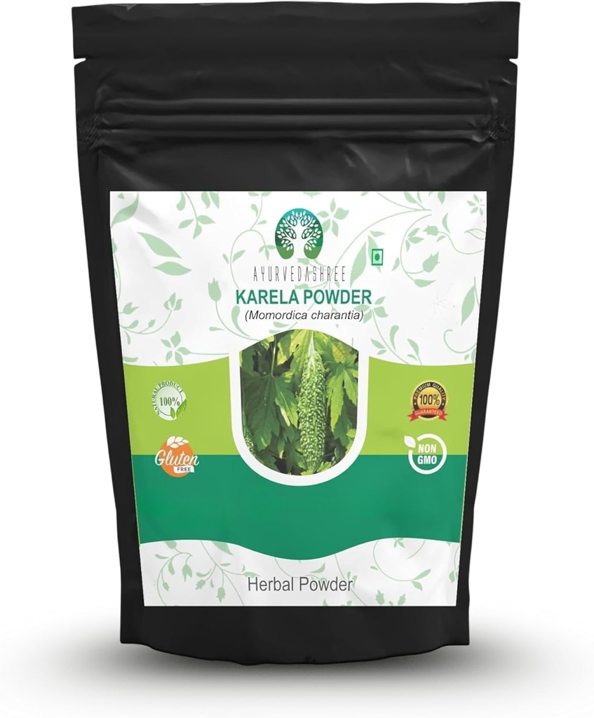 Bitter Melon Powder 200 Gm I Momordica Charantia/Karela Fruit Powder I Ayurvedic yrtti I Tuki Maksan toiminta I kasviperäisten täydentää I tukee ihon ja vatsan