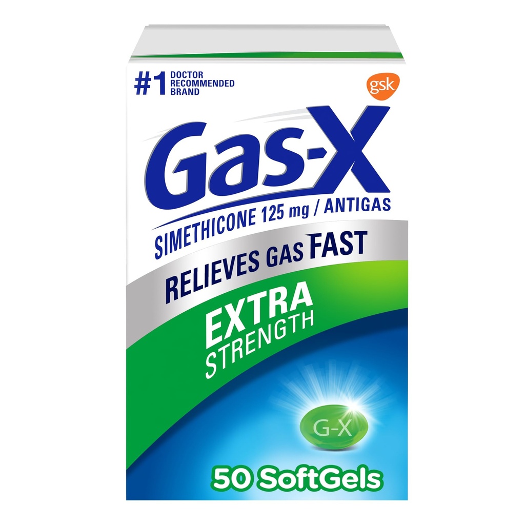 Gas-X Extra Strength Gas Relief Softgels with Simeticone 125 mg - 50