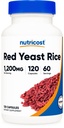 Nutricost Red Yeast Rice 1200mg, 120 kapselia - 60 tarjoilu, kasviskapselit, ei-GMO, gluteeniton