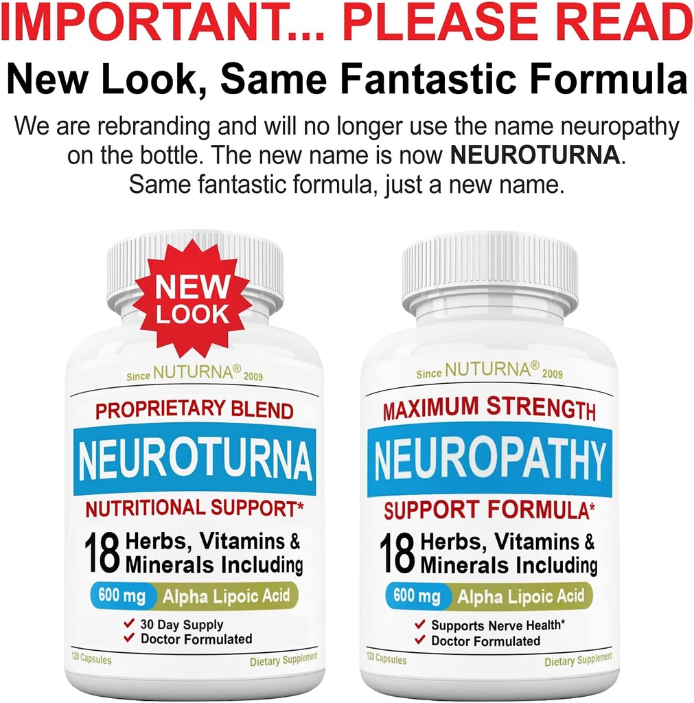 (3 Pack) Neuropati Support Supplement med 600 mg Alpha Lipoic Acid - Benfotiamine, Peripheral, Feet, Hand Fingers Legs Toe, Best Maximum Strength Natural Renew Vitamins - 360 Caps, 90 Days
