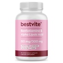 Benfotiamiini 150 mg / Alpha Lipoic Acid 300 mg (120 Kasvissyöjän kapselit) - No Stearates - Vegan - Gluteeniton - Ei muuntogeenisiä organismeja