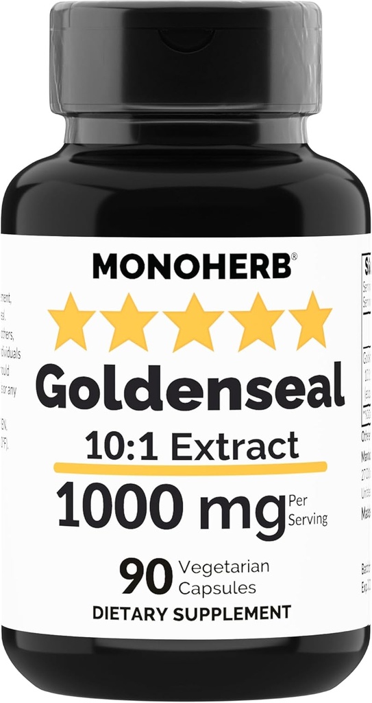 MONOHERB Goldenseal Extract 1000 mg - 90 kasvissyöjäkapselit