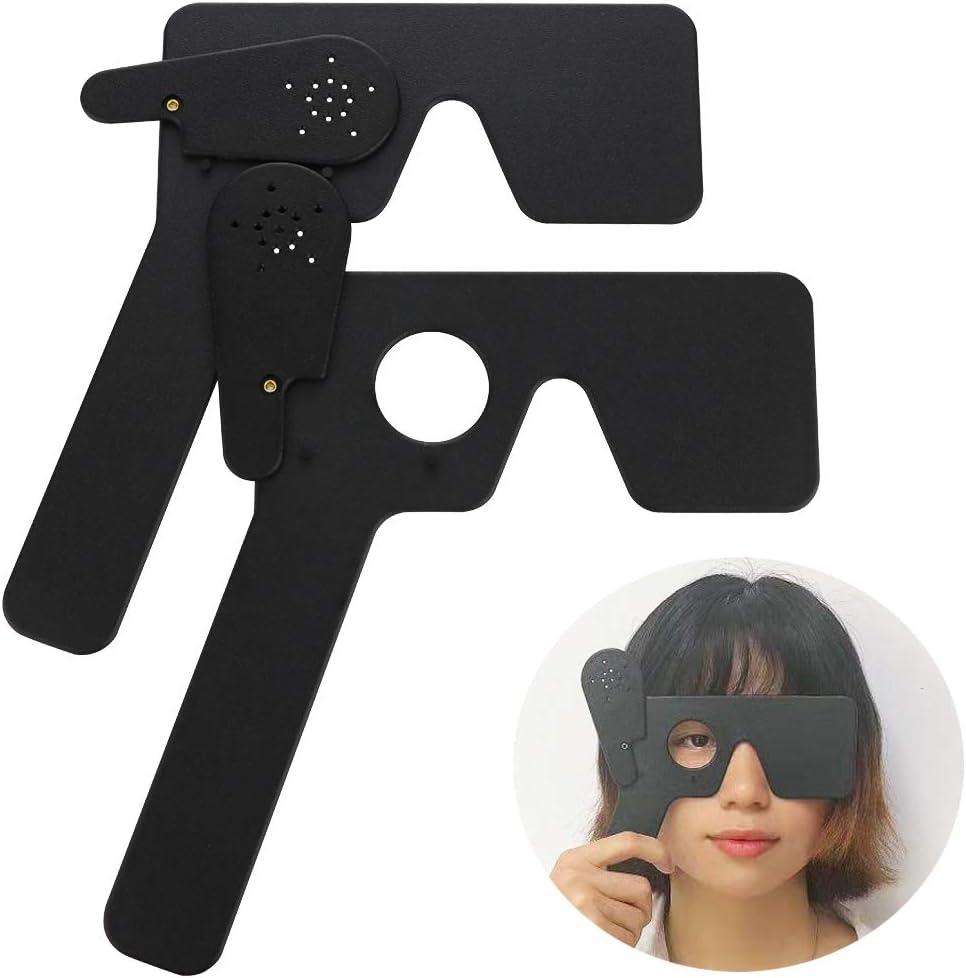 2 Pack silmälääkärien, optometristien ja ortoptistien silmätenttityökalu (musta)