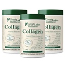 Suuret järvet Hyvinvointi Collagen Peptides Powder for Skin, Hair, Nails, joints & Digestion - makuamaton - Nopea liuotus Hydrolysoitu, ei-GMO, Keto, Kosher - 16 oz - 3 pakkaus
