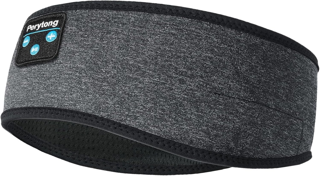 Perytong Sleep kuulokkeet, Langattomat kuulokkeet Bluetooth Headband, Sleeping Earphones for Side Sleeder, Elastic Music Sleep Headband, AVMR Wireless Eye Mask Tech Gadgets Lahjat miehille Naiset