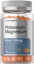 Horbäach Kalium Magnesium Supplement Gummies ... persikkamansikkamaku 70 Count Vegan, ei-GMO, ja gluteeniton Formula