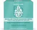 Biotrue Micellar silmäluomen hoito ärtyneille ja kuiville silmille puhdistuspyyhkeet, Bausch + Lomb, Multi, 30 kreivi
