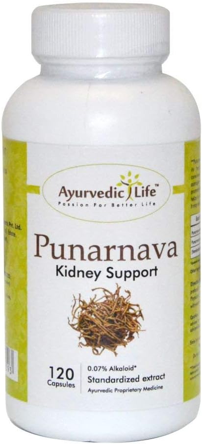Herbal Punarnava kapselit 350 mg kapselit, luonnollinen, tukee munuaistoimintaa, Gut Health & Health Digestion -120