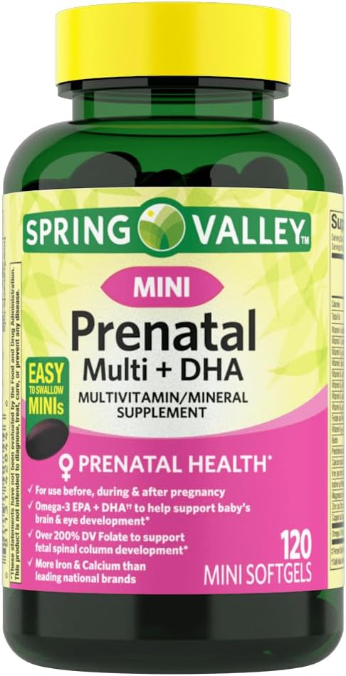 IKJ Mini Prenatal Multi + DHA Complete Multivitamiini / Multimineral Supplement Mini Softgels, 120