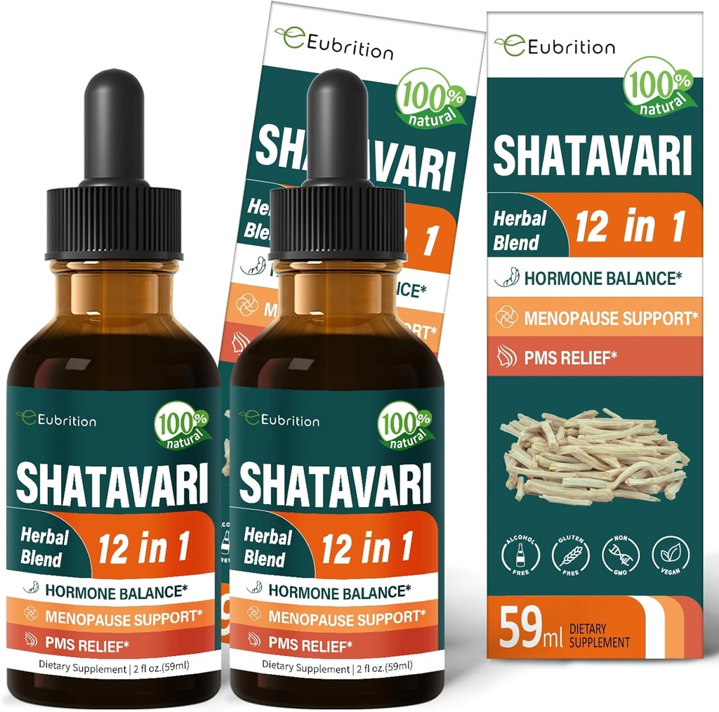 Shatavari Extract Hormoni Harmony Drops naisten Estrogeenitasapaino, punainen Clover, Dong Quai & Black Cohosh täydentää vaihdevuosia helpotusta, PMS tuki w/Wild Jam, Vitex Berry. 4 oz