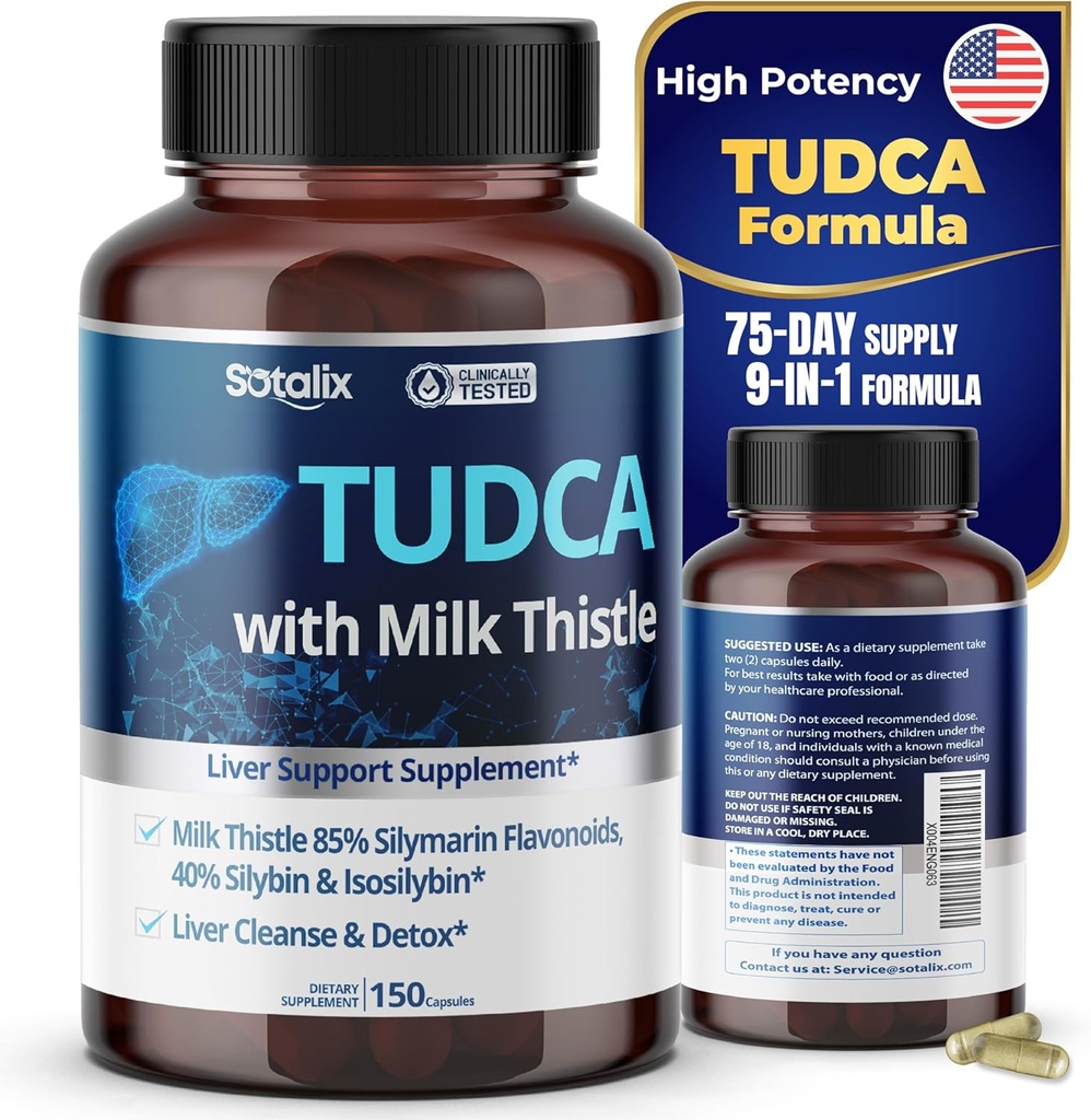 TUDCA täydennysosa maito ohdaketta 85% Silymarin Flavonoids ... tukee maksan hyvinvointi & ruoansulatusterveys ...