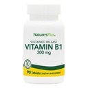 Natures Plus B1-vitamiini (Tiamin HCI), kestävä Julkaisu - 300 mg, 90 Kasvisruokaa - Gluteeniton - 90 Tarjoilu