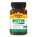 Maa Life Biotin 1mg tukee terveitä hiuksia, ihoa ja kynsiä, 100 tablettia, Certified Gluten Free, Certified Vegan, Certified Halal, ei-GMO