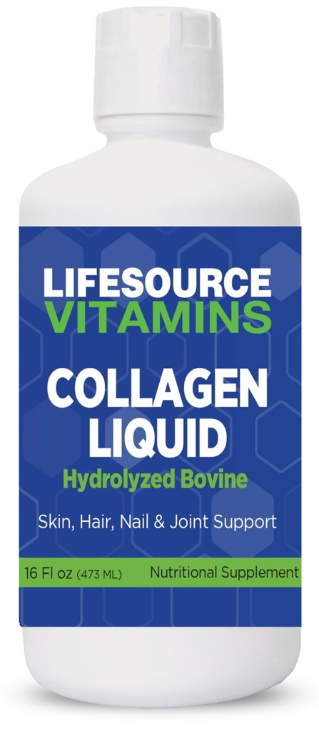 LifeSource vitamiinit Collagen Liquid - vuodesta 1992-16 fl oz - 30 päivän tarjonta. Tyypin 1 ja 3 kollageeni. Luut, nivelet, hiukset, iho, kynnet, rypyt.