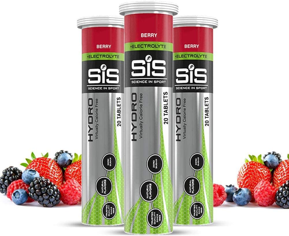 SIS Elektrolyte Tabletit nesteytys, Keto Performance Electrolyte Drink for Endurance Tabs for Running, Pyöräily, Triathlon, Vegan, Gluteeniton - Berry - 20 tablettia - 3 pakkaus